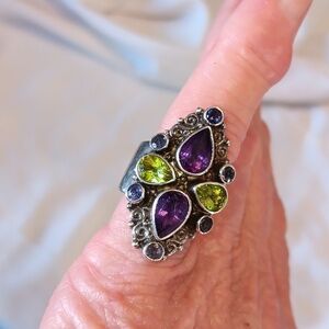 Sterling Sajen Multi Gemstone Ring